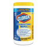 Disinfecting Wipes, 7 X 7 3-4, Crisp Lemon, 75-canister, 6 Canisters-carton