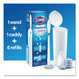 Toilet Wand Disposable Toilet Cleaning Kit: Handle, Caddy And Refills, 6-carton