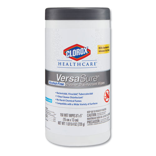 Versasure Cleaner Disinfectant Wipes, 1-ply, 6 3-4