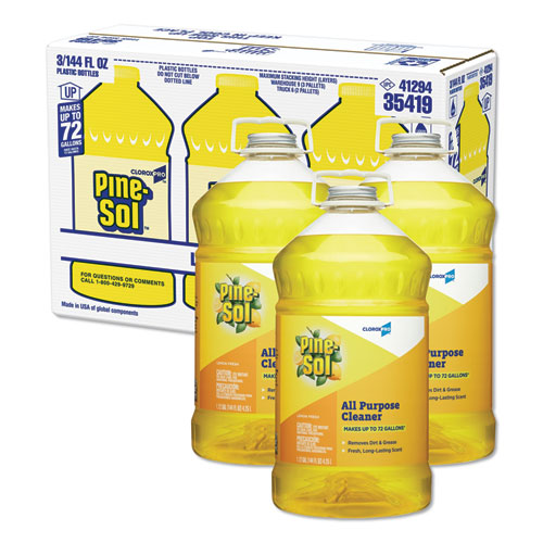 All Purpose Cleaner, Lemon Fresh, 144 Oz Bottle, 3-carton
