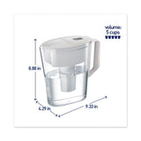 Classic Water Filter Pitcher, 40 Oz, 5 Cups