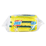 Heavy Duty Scrubber Sponge, 2.5 X 4.5, 0.9" Thick, Yellow-green, 3-pack, 24 Packs-carton