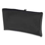 Fabric Deposit Bag, 6 X 11 X 1, Vinyl, Black