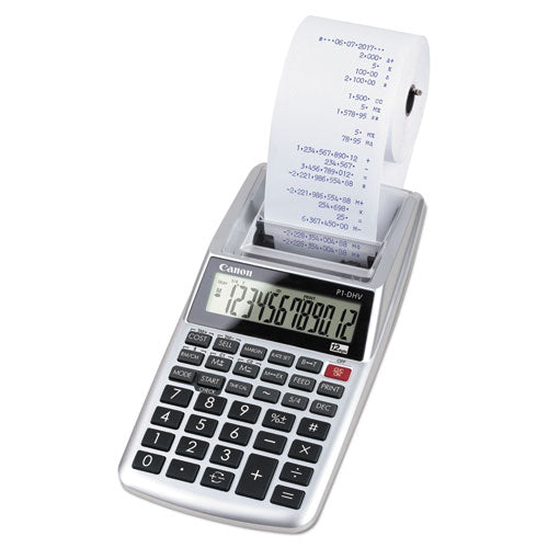 P1-dhv 12-digit Palm Printing Calculator, Purple Print, 2 Lines-sec