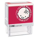 Mine Textile Stamp, 1 1-2" X 1 1-2", Black