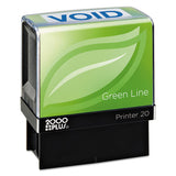 Green Line Message Stamp, Void, 1 1-2 X 9-16, Blue