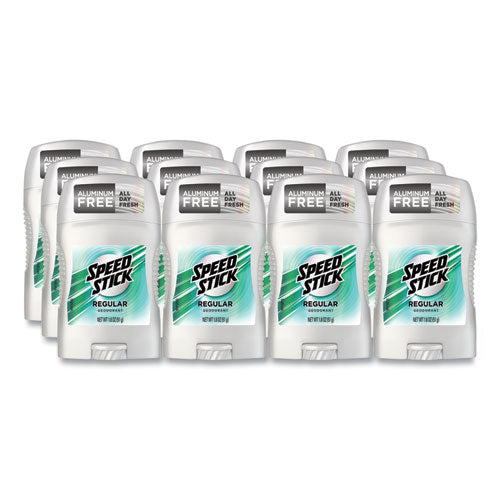 Deodorant, Regular Scent, 1.8 Oz, White, 12-carton