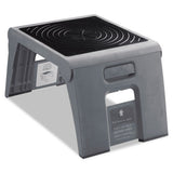 Folding Step Stool, 1-step, 300 Lb Capacity, 14w X 11.25d X 9.75h, Slate