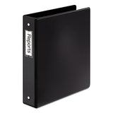Premier Easy Open Locking Round Ring Binder, 3 Rings, 1.5" Capacity, 11 X 8.5, Black