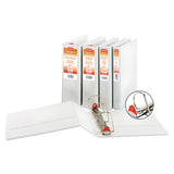 Treated Clearvue Locking Slant-d Ring Binder, 3 Rings, 4" Capacity, 11 X 8.5, White