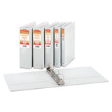 Treated Binder Clearvue Locking Round Ring Binder, 3 Rings, 3" Capacity, 11 X 8.5, White