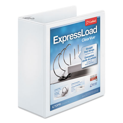Expressload Clearvue Locking D-ring Binder, 3 Rings, 4