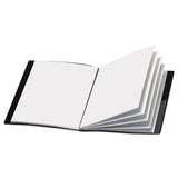 Showfile Display Book W-custom Cover Pocket, 12 Letter-size Sleeves, Black