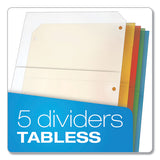 Poly Ring Binder Pockets, 11 X 8 1-2, Assorted Colors, 5-pack