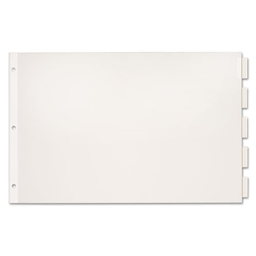 Paper Insertable Dividers, 5-tab, 11 X 17, White, 1 Set