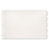 Paper Insertable Dividers, 5-tab, 11 X 17, White, 1 Set