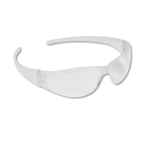 Checkmate Wraparound Safety Glasses, Clr Polycarb Frm, Uncoated Clr Lens, 12-box