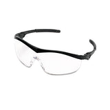 Storm Wraparound Safety Glasses, Black Nylon Frame, Clear Lens, 12-box