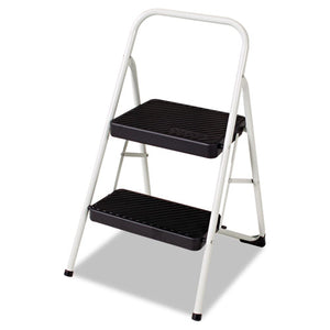 2-step Folding Steel Step Stool, 200 Lb Capacity, 17.38w X 18d X 28.13h, Cool Gray