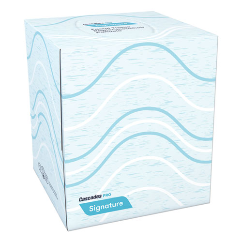 Signature Facial Tissue, 2-ply, White, Cube, 90 Sheets-box, 36 Boxes-carton