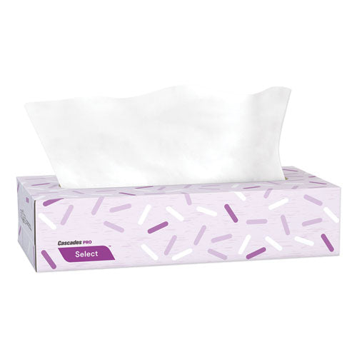 Select Flat Box Facial Tissue, 2-ply, White, 100 Sheets-box, 30 Boxes-carton