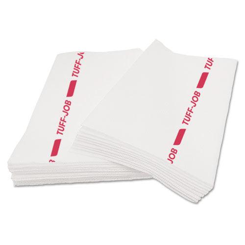 Tuff-job S900 Antimicrobial Foodservice Towels, White-red, 12 X 24, 150-ct