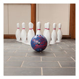 Bowling Set, Plastic-rubber, White, 1 Ball-10 Pins-set