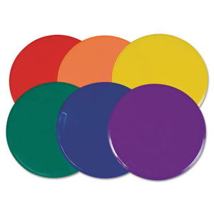 Poly Spot Marker Set, 9" Disks, Assorted Colors, 6-set