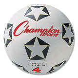 Rubber Sports Ball, For Soccer, No. 4, White-black