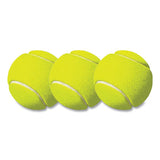 Tennis Balls, 2 1-2" Diameter, Rubber, Yellow, 3-pack