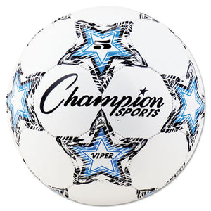 Viper Soccer Ball, Size 5, 8 1-2"- 9" Dia., White