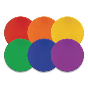 Extra Large Poly Marker Set, 12" Diameter, Assorted Colors, 6 Spots-set