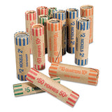 Preformed Tubular Coin Wrappers, Nickels, $2, 1000 Wrappers-box