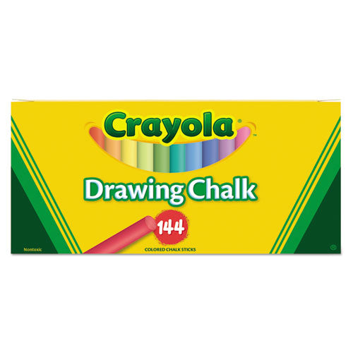 Colored Drawing Chalk, Six Each Of 24 Assorted Colors, 144 Sticks-set