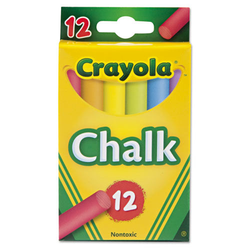 Chalk, 6 Assorted Colors, 12 Sticks-box