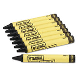 Staonal Marking Crayons, Black, 8-box