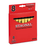Staonal Marking Crayons, Black, 8-box