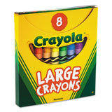 Large Crayons, Tuck Box, 8 Colors-box