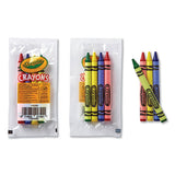 Classic Color Crayons In Cello Pack, 4 Colors, 4-pack, 360 Packs-carton