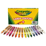Large Crayons, 16 Colors-box