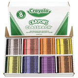 Classpack Regular Crayons, 8 Colors, 800-bx