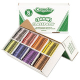 Classpack Regular Crayons, 8 Colors, 800-bx