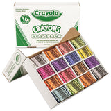 Classpack Regular Crayons, 16 Colors, 800-bx