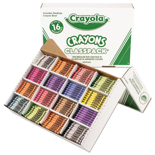 Classpack Triangular Crayons, 16 Colors, 256-carton