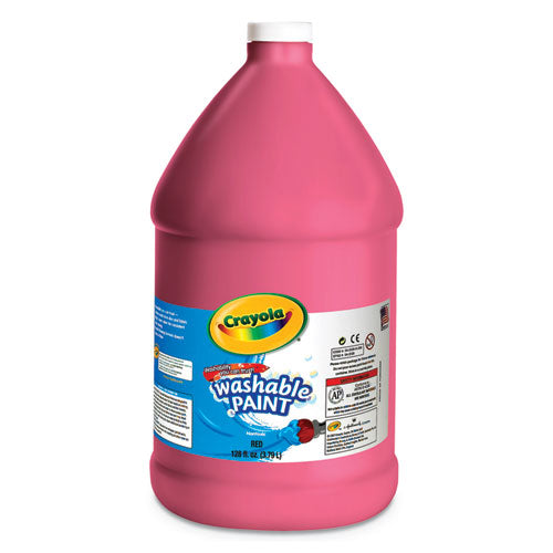 Washable Paint, Red, 16 Oz Bottle