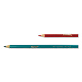 Short Colored Pencils Hinged Top Box With Sharpener, 3.3 Mm, 2b (#1), Assorted Lead-barrel Colors, 64-pack