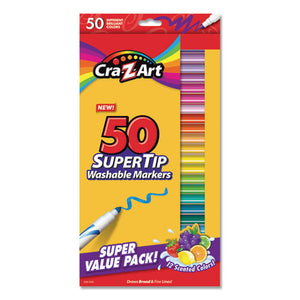 Washable Supertip Markers, Broad-fine Bullet Tip, Assorted Colors, 50-set