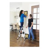 Aluminum Step Stool Ladder, 2-step, 225 Lb Capacity, 18.5w X 23.5 Spread X 38.5h, Silver
