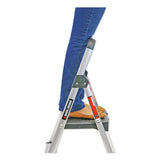 Aluminum Step Stool Ladder, 2-step, 225 Lb Capacity, 18.5w X 23.5 Spread X 38.5h, Silver