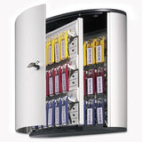 Locking Key Cabinet, 36-key, Brushed Aluminum, Silver, 11 3-4 X 4 5-8 X 11